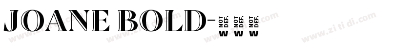 Joane bold字体转换